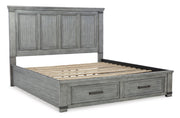 Russelyn Gray Queen Storage Bed - Gate FurnitureQueen Bed