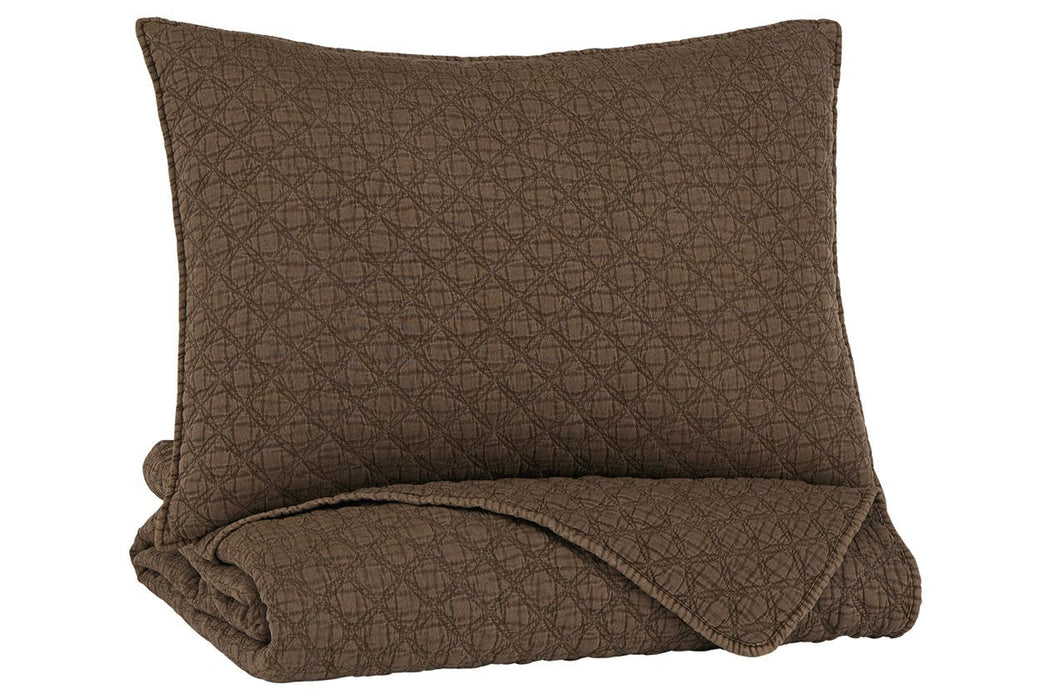 Ryter Brown Twin Coverlet Set - Q722001T - Gate Furniture
