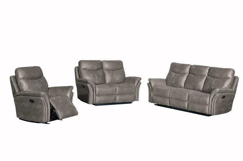 Salix Reclining Grey Living Room Set - Gate FurnitureLiving Room Set
