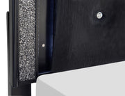 Salon Black LED Upholstered Panel Bedroom Set - Gate FurnitureBedroom Set