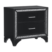 Salon Black LED Upholstered Panel Bedroom Set - Gate FurnitureBedroom Set