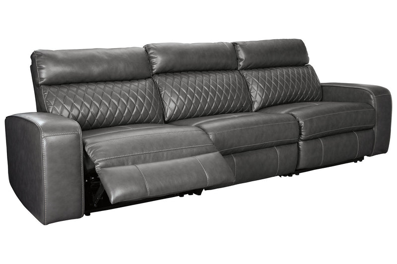 Samperstone Gray 3 - Piece Power Reclining Sofa - Gate FurniturePower Reclining Sofa