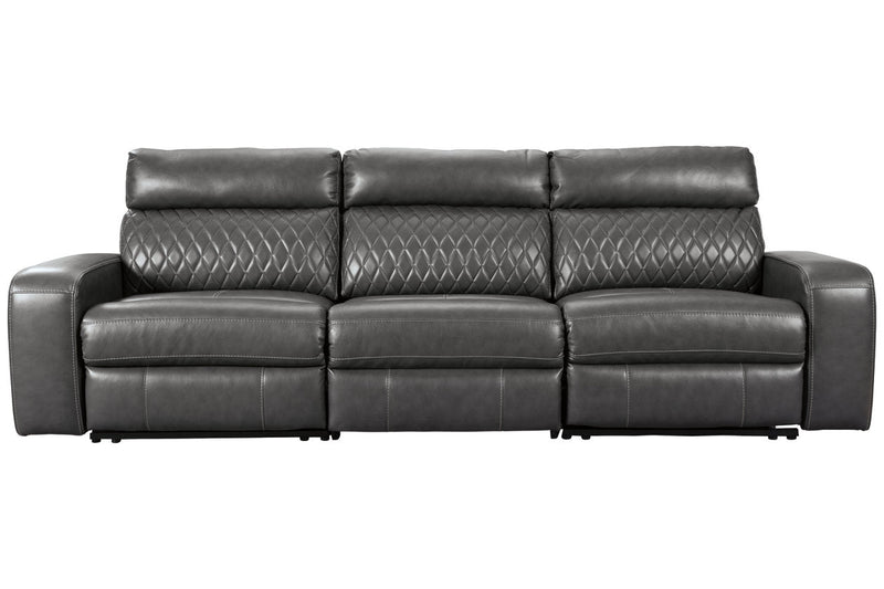Samperstone Gray 3 - Piece Power Reclining Sofa - Gate FurniturePower Reclining Sofa
