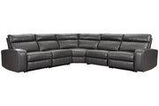 Samperstone Gray 5 - Piece Power Reclining Sectional - Gate FurniturePower Reclining Sectional