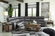 Samperstone Gray 5 - Piece Power Reclining Sectional - Gate FurniturePower Reclining Sectional