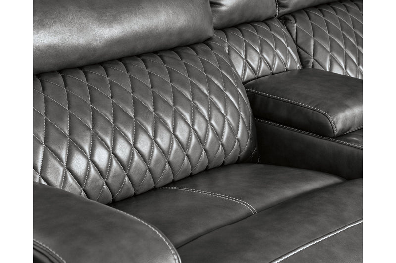 Samperstone Gray 6 - Piece Power Reclining Sectional - Gate FurniturePower Reclining Sectional