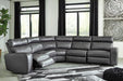 Samperstone Gray LAF Power Reclining Sectional - Gate Furniture