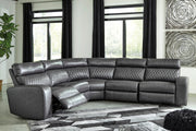 Samperstone Gray LAF Power Reclining Sectional - Gate FurnitureSectional