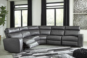 Samperstone Gray LAF Power Reclining Sectional - Gate FurnitureSectional