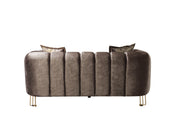 Santana Coffee Velvet Sofa & Loveseat - SANTANACOFFEE-SL