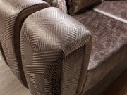 Santana Coffee Velvet Sofa - SANTANACOFFEE-S