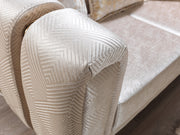 Santana Ivory Velvet Sofa & Loveseat - SANTANAIVORY-SL