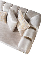 Santana Ivory Velvet Sofa & Loveseat - SANTANAIVORY-SL