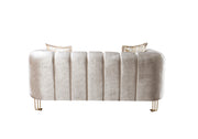 Santana Ivory Velvet Sofa & Loveseat - SANTANAIVORY-SL