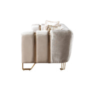 Santana Ivory Velvet Sofa & Loveseat - SANTANAIVORY-SL