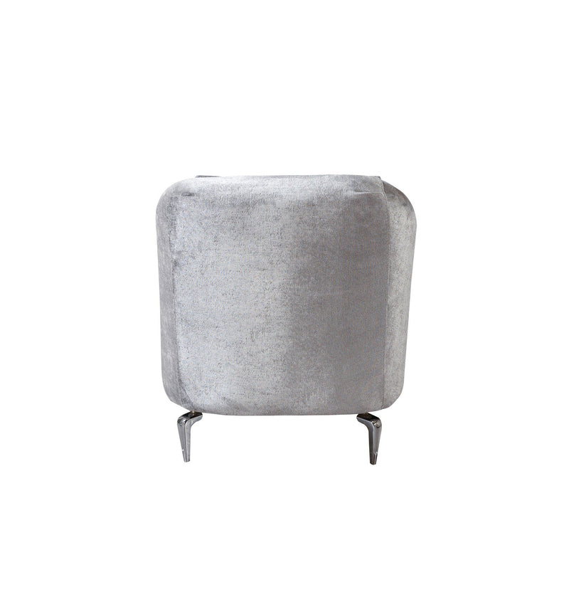 Santana Silver Velvet Chair - SANTANASILVER-CHAIR