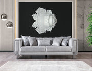 Santana Silver Velvet Sofa & Loveseat - SANTANASILVER-SL