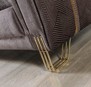 Santana Smoke Velvet Sofa & Loveseat - Gate FurnitureLiving Room Set