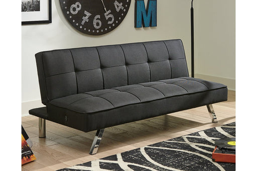 Santini Black Flip Flop Armless Sofa - 6800545 - Gate Furniture