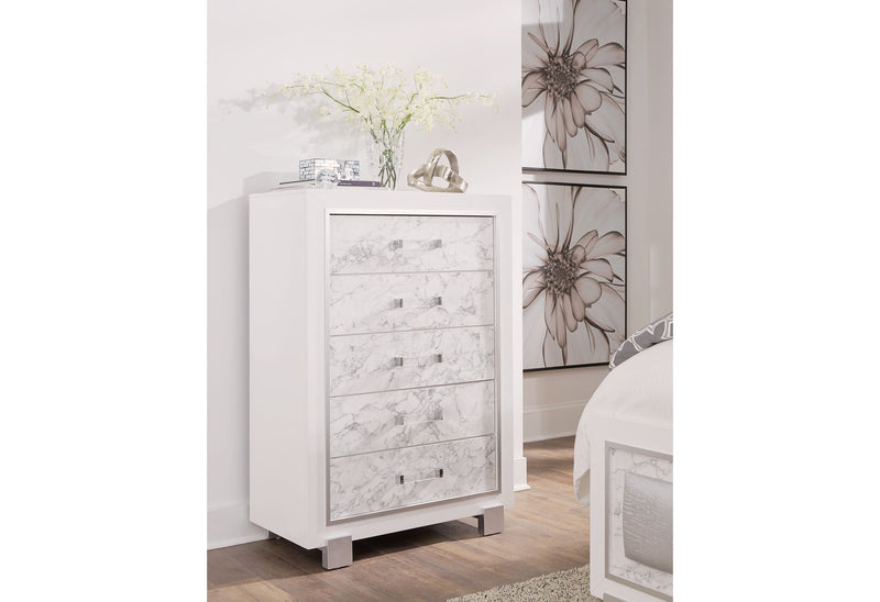 Santorini White Full Bed Group - Gate FurnitureYouth Bedroom Set