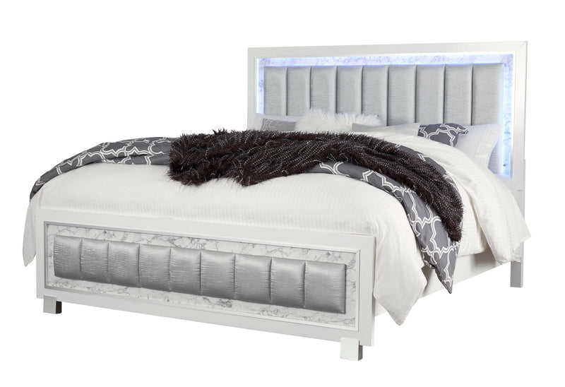 Santorini White King Bed - Gate FurnitureKing Bed