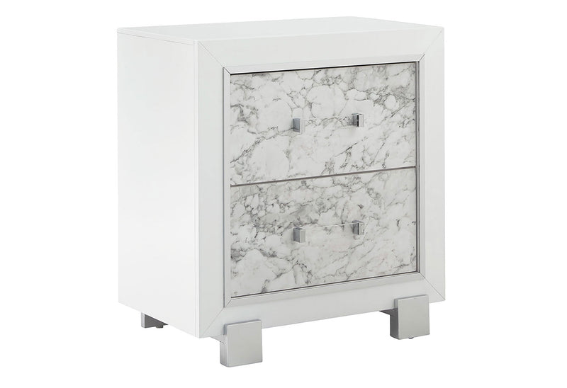 Santorini White Nightstand - Gate FurnitureNightstand