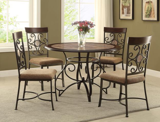 Sarah Brown Round Dining Set - Gate FurnitureDining Room Set