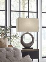 Saria Antique Silver Finish Table Lamp - Gate FurnitureTable Lamp