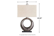 Saria Antique Silver Finish Table Lamp - Gate FurnitureTable Lamp