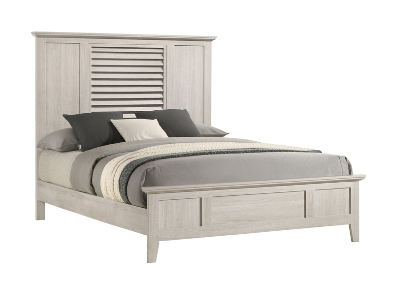 Sarter White King Panel Bed - Gate FurnitureKing Bed