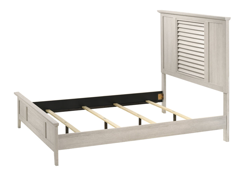 Sarter White Queen Panel Bed - Gate FurnitureQueen Bed