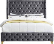Savan Velvet Full Bed Grey - SavanGrey-F