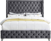Savan Velvet Full Bed Grey - SavanGrey-F