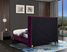 Savan Velvet Full Bed Purple - SavanPurple-F