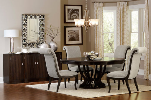Savion Espresso Round/Oval Extendable Dining Set - Gate FurnitureDining Room Set