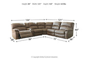 Segburg Driftwood 4 - Piece Power Reclining Sectional - Gate FurniturePower Reclining Sectional