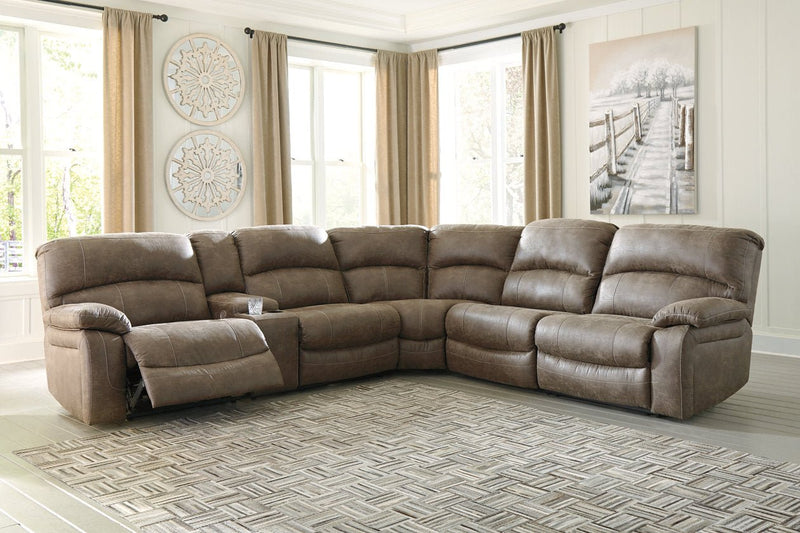 Segburg Driftwood 4 - Piece Power Reclining Sectional - Gate FurniturePower Reclining Sectional