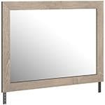 Senniberg Light Brown/White Bedroom Mirror - Gate FurnitureMirror