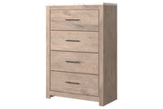 Senniberg Light Brown/White Chest of Drawers - Gate FurnitureChest