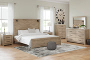 Senniberg Light Brown/White Lighted Panel Bedroom Set - Gate FurnitureBedroom Set