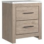Senniberg Light Brown/White Nightstand - Gate FurnitureNightstand