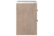 Senniberg Light Brown/White Nightstand - Gate FurnitureNightstand