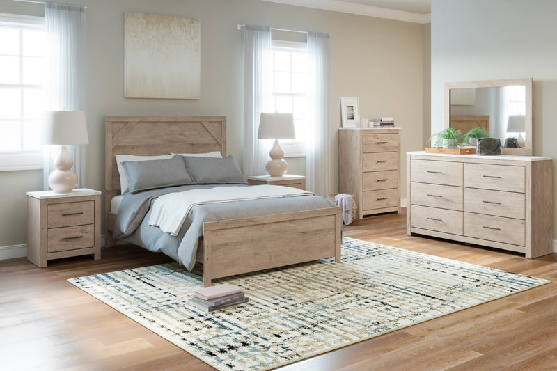 Senniberg Light Brown/White Panel Youth Bedroom Set - Gate FurnitureYouth Bedroom Set