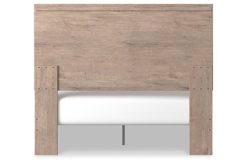 Senniberg Light Brown/White Queen Panel Bed - Gate FurnitureQueen Bed