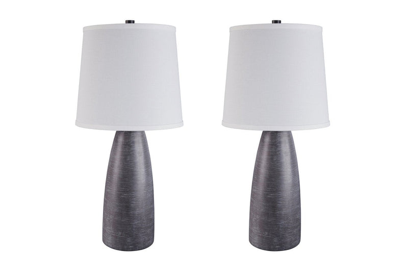 Shavontae Gray Table Lamp (Set of 2) - Gate FurnitureTable Lamp Pair