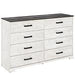 Shawburn Whitewash/Charcoal Gray Dresser - EB4121-132 - Gate Furniture