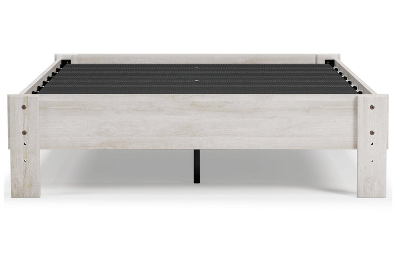 Shawburn Whitewash Full Platform Bed - Gate FurnitureFull Bed