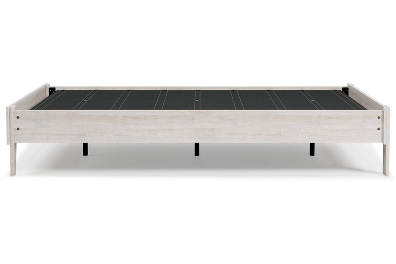 Shawburn Whitewash Queen Platform Bed - Gate FurnitureQueen Bed