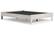 Shawburn Whitewash Queen Platform Bed - Gate FurnitureQueen Bed
