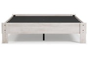 Shawburn Whitewash Queen Platform Bed - Gate FurnitureQueen Bed
